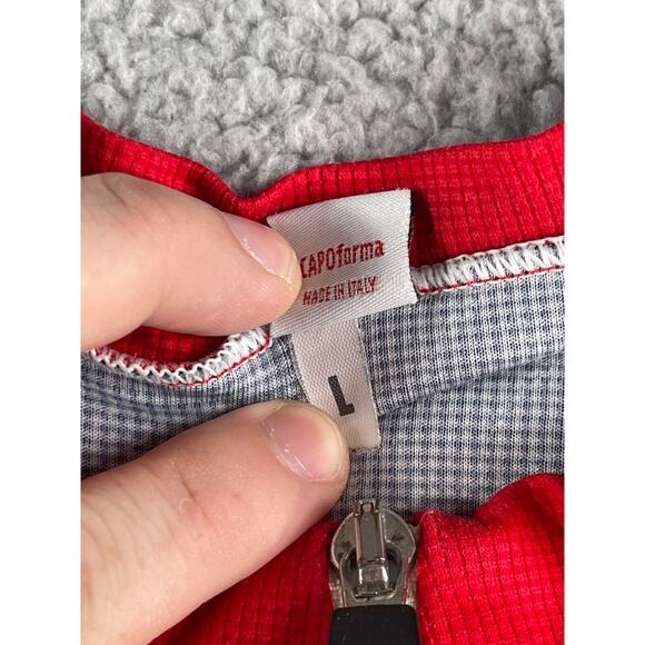 Capo Forma Jersey Mens Large Cycling Full Zip Velo News Red Black Made in Italy - Picture 4 of 11